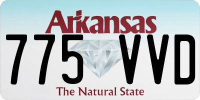 AR license plate 775VVD
