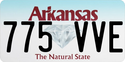 AR license plate 775VVE