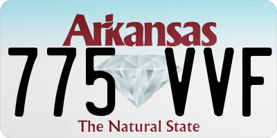 AR license plate 775VVF