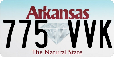 AR license plate 775VVK
