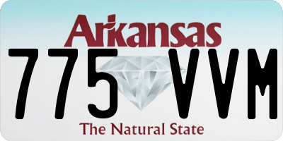 AR license plate 775VVM