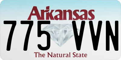 AR license plate 775VVN