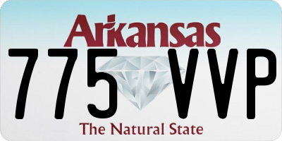 AR license plate 775VVP