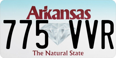 AR license plate 775VVR