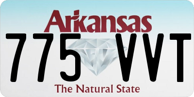 AR license plate 775VVT