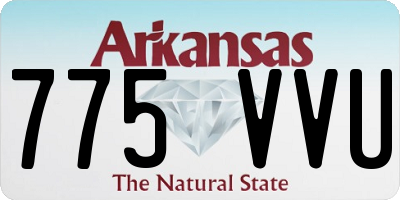 AR license plate 775VVU