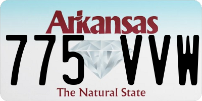 AR license plate 775VVW