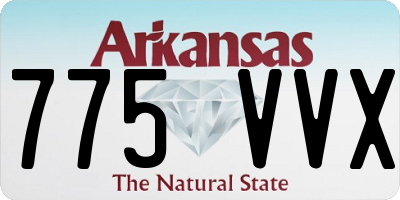 AR license plate 775VVX