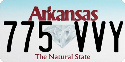 AR license plate 775VVY