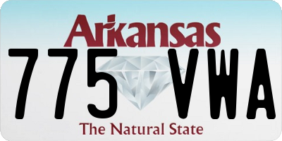 AR license plate 775VWA