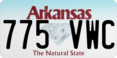 AR license plate 775VWC