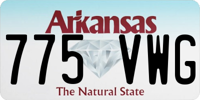 AR license plate 775VWG