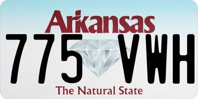 AR license plate 775VWH