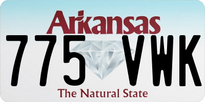 AR license plate 775VWK