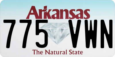 AR license plate 775VWN