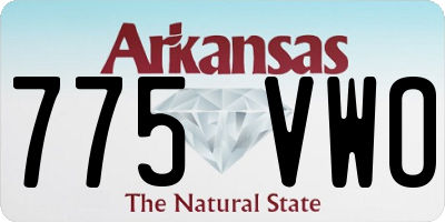 AR license plate 775VWO