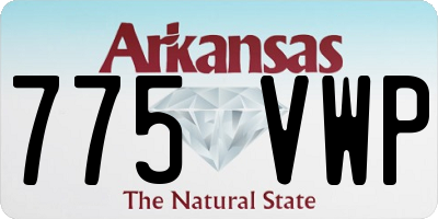 AR license plate 775VWP