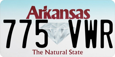 AR license plate 775VWR