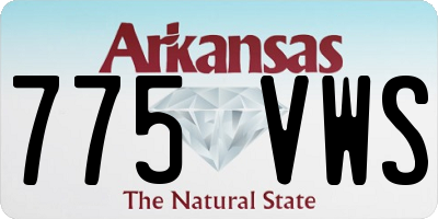 AR license plate 775VWS