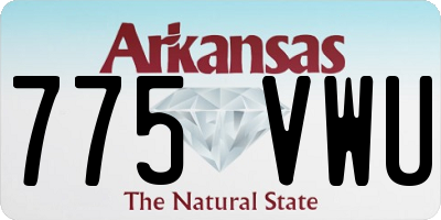 AR license plate 775VWU