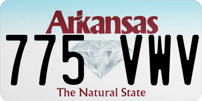 AR license plate 775VWV