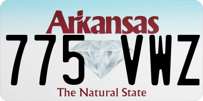 AR license plate 775VWZ