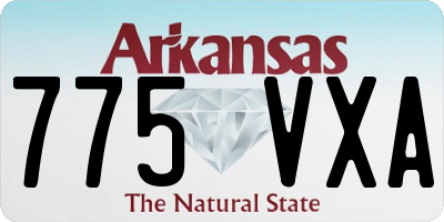 AR license plate 775VXA