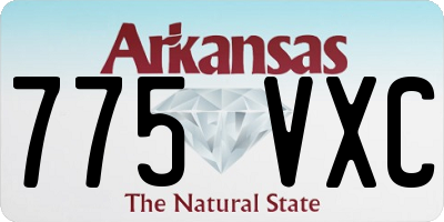 AR license plate 775VXC
