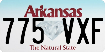 AR license plate 775VXF