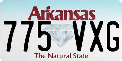 AR license plate 775VXG