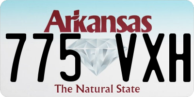 AR license plate 775VXH
