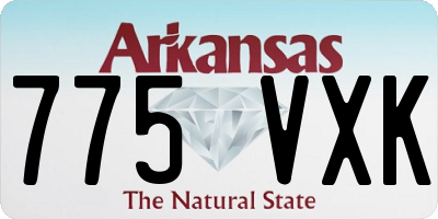 AR license plate 775VXK