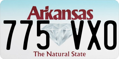AR license plate 775VXO