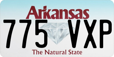 AR license plate 775VXP