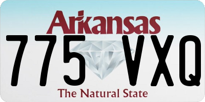 AR license plate 775VXQ