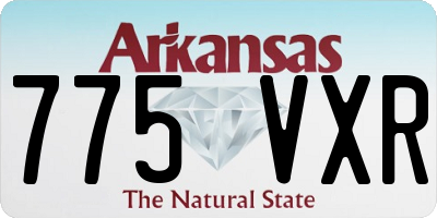 AR license plate 775VXR