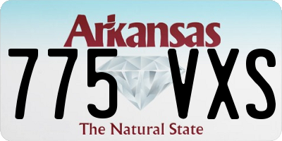 AR license plate 775VXS