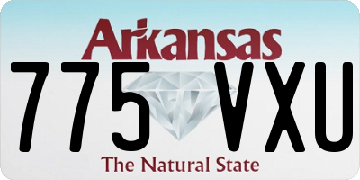 AR license plate 775VXU