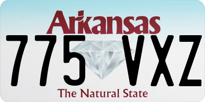 AR license plate 775VXZ