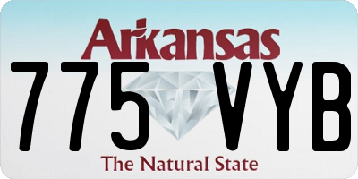 AR license plate 775VYB