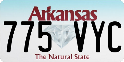 AR license plate 775VYC