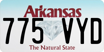 AR license plate 775VYD