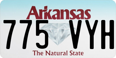 AR license plate 775VYH