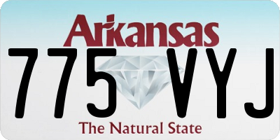 AR license plate 775VYJ