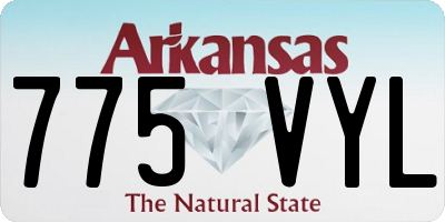 AR license plate 775VYL