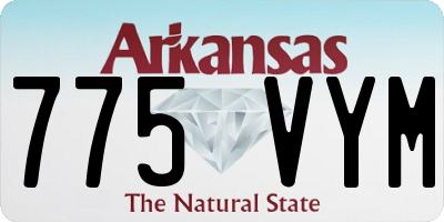 AR license plate 775VYM