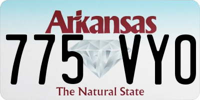 AR license plate 775VYO