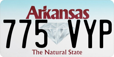 AR license plate 775VYP