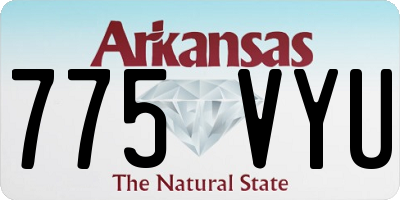 AR license plate 775VYU