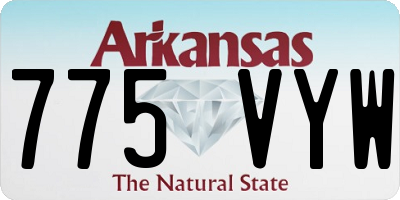 AR license plate 775VYW